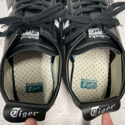 【極美品】Onitsuka Tiger オニツカタイガー MEXICO 66 メキシコ66 DL408-9001 レザー スニーカー 黒 ブラック US8 / UK7 / EUR41.5 / 26cm【W3400】