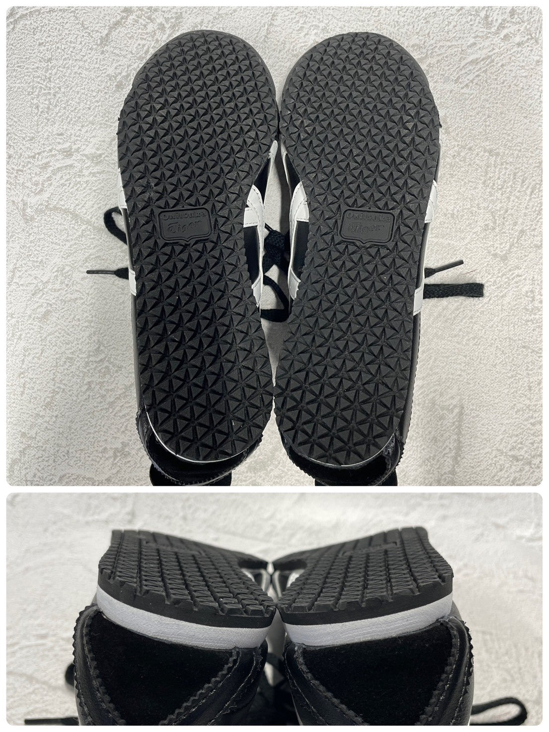 【極美品】Onitsuka Tiger オニツカタイガー MEXICO 66 メキシコ66 DL408-9001 レザー スニーカー 黒 ブラック US8 / UK7 / EUR41.5 / 26cm【W3400】