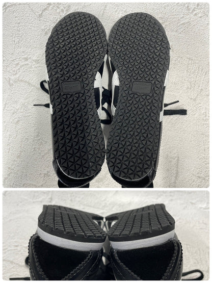 【極美品】Onitsuka Tiger オニツカタイガー MEXICO 66 メキシコ66 DL408-9001 レザー スニーカー 黒 ブラック US8 / UK7 / EUR41.5 / 26cm【W3400】