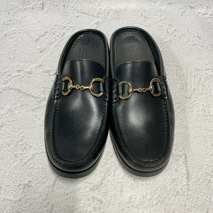 【極美品】Paraboot パラブーツ BAHAMAS MORS バハマ モールス ビットローファー スリッパ 黒 ブラック UK6.5 / 25cm【W3401】
