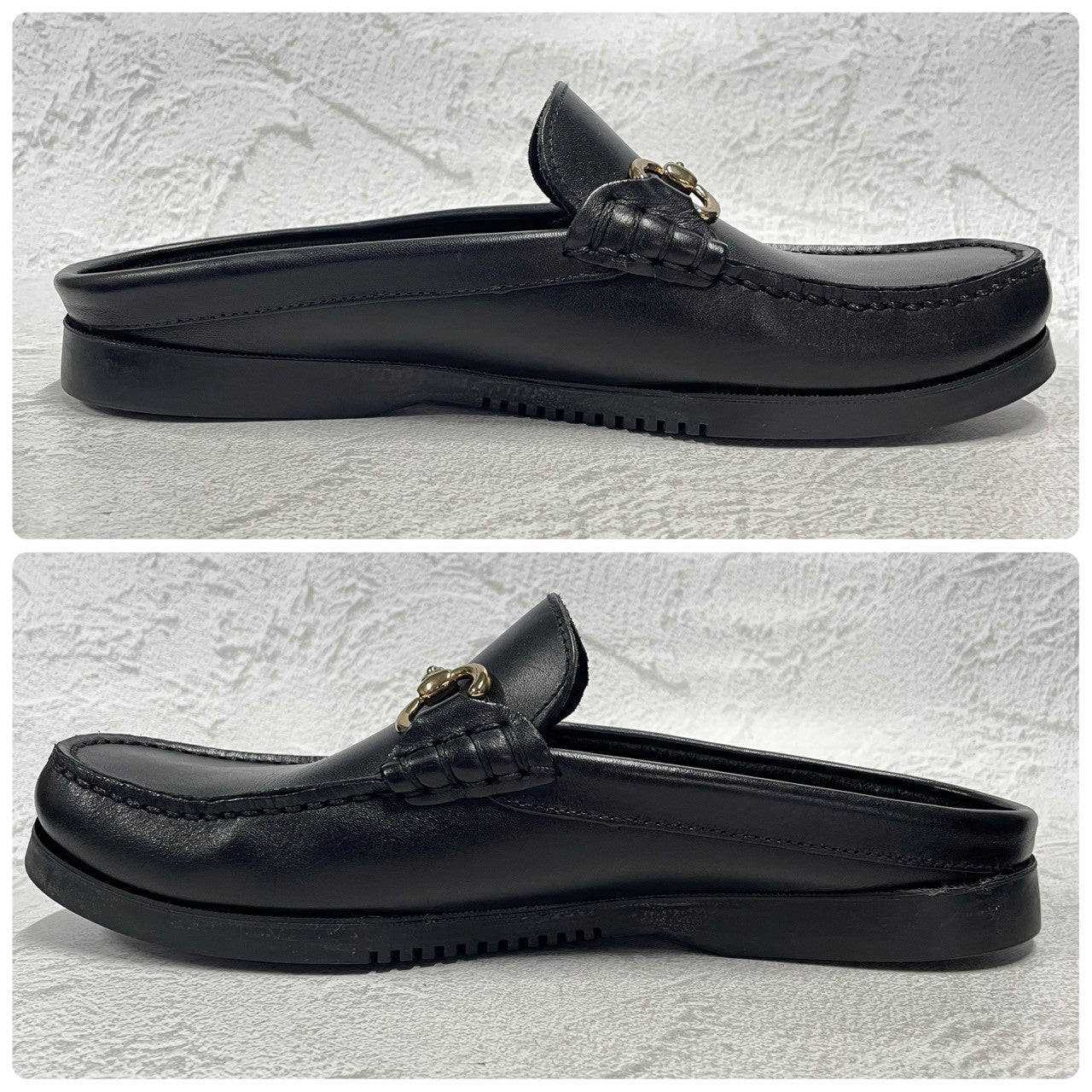 【極美品】Paraboot パラブーツ BAHAMAS MORS バハマ モールス ビットローファー スリッパ 黒 ブラック UK6.5 / 25cm【W3401】