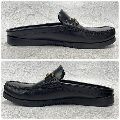 【極美品】Paraboot パラブーツ BAHAMAS MORS バハマ モールス ビットローファー スリッパ 黒 ブラック UK6.5 / 25cm【W3401】