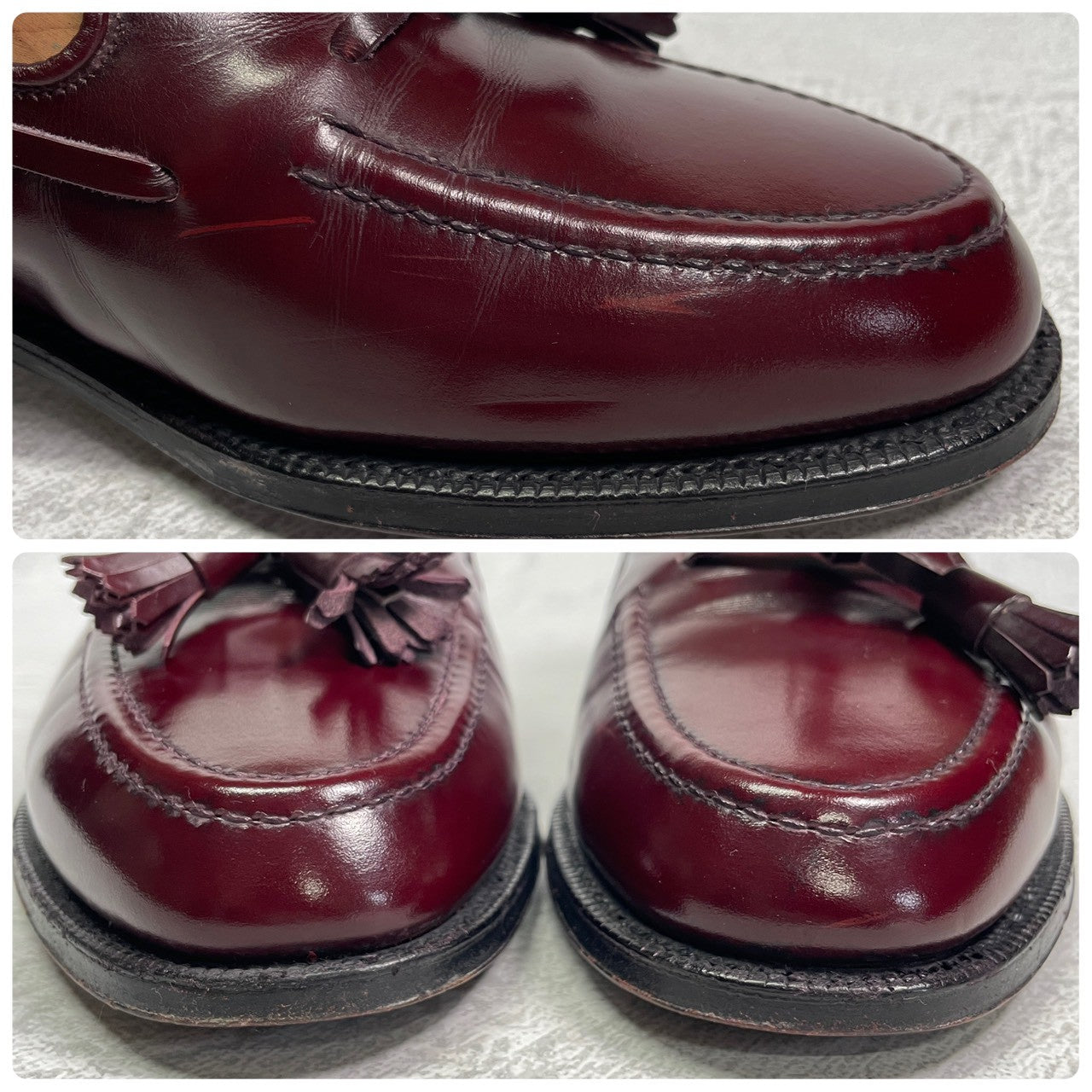 【良品】CHURCH’S チャーチ KEATS キーツ タッセルローファー レザーソール 旧チャーチ 3都市 赤茶 バーガンディ UK6 / 24.5cm【W3404】