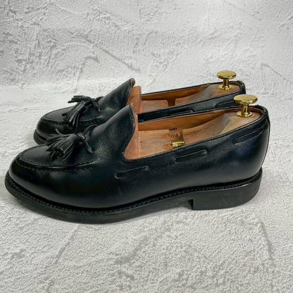 【良品】SANDERS サンダース 2031B TASSEL LOAFER タッセルローファー ダイナイトソール 黒 ブラック UK6.5 / 25.5～26.0 cm【W3405】