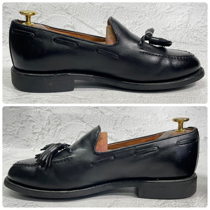 【良品】SANDERS サンダース 2031B TASSEL LOAFER タッセルローファー ダイナイトソール 黒 ブラック UK6.5 / 25.5～26.0 cm【W3405】