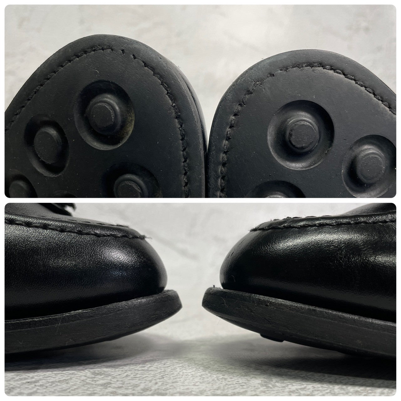 【良品】SANDERS サンダース 2031B TASSEL LOAFER タッセルローファー ダイナイトソール 黒 ブラック UK6.5 / 25.5～26.0 cm【W3405】