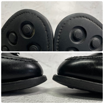 【良品】SANDERS サンダース 2031B TASSEL LOAFER タッセルローファー ダイナイトソール 黒 ブラック UK6.5 / 25.5～26.0 cm【W3405】