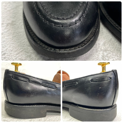 【良品】SANDERS サンダース 2031B TASSEL LOAFER タッセルローファー ダイナイトソール 黒 ブラック UK6.5 / 25.5～26.0 cm【W3405】