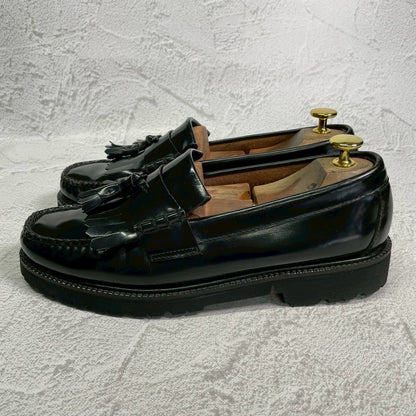 G.H.BASS ジーエイチバス Fred Perry フレッドペリーコラボ タッセルローファー 黒 ブラック UK7 / US8 / EU41 / 25.5～26cm【W3406】