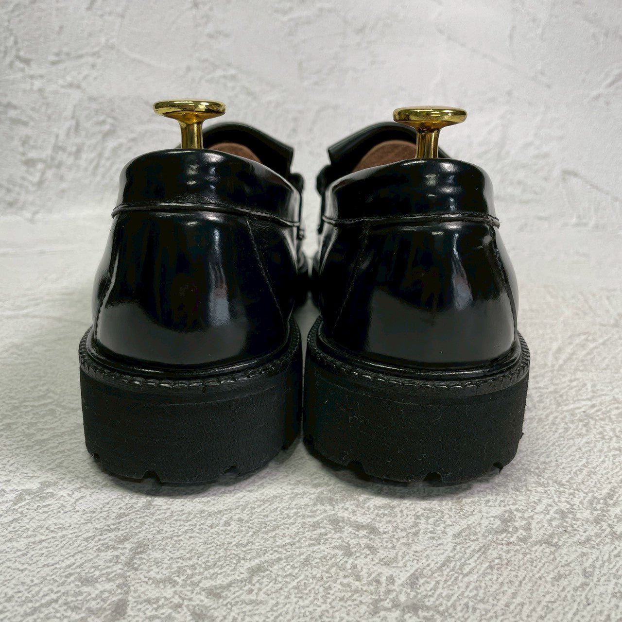 G.H.BASS ジーエイチバス Fred Perry フレッドペリーコラボ タッセルローファー 黒 ブラック UK7 / US8 / EU41 / 25.5～26cm【W3406】