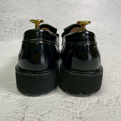 G.H.BASS ジーエイチバス Fred Perry フレッドペリーコラボ タッセルローファー 黒 ブラック UK7 / US8 / EU41 / 25.5～26cm【W3406】