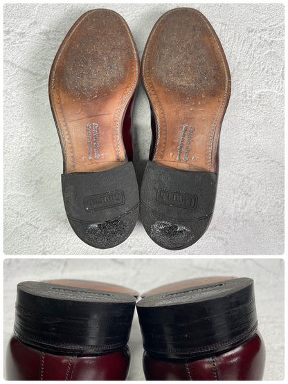 【良品】CHURCH’S チャーチ KEATS キーツ タッセルローファー レザーソール 旧チャーチ 3都市 赤茶 バーガンディ UK6 / 24.5cm【W3404】