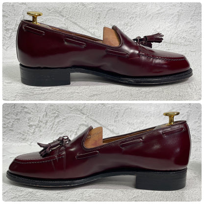 【良品】CHURCH’S チャーチ KEATS キーツ タッセルローファー レザーソール 旧チャーチ 3都市 赤茶 バーガンディ UK6 / 24.5cm【W3404】