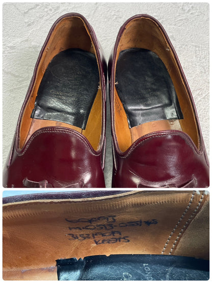 【良品】CHURCH’S チャーチ KEATS キーツ タッセルローファー レザーソール 旧チャーチ 3都市 赤茶 バーガンディ UK6 / 24.5cm【W3404】