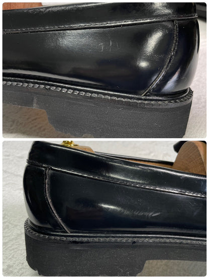 G.H.BASS ジーエイチバス Fred Perry フレッドペリーコラボ タッセルローファー 黒 ブラック UK7 / US8 / EU41 / 25.5～26cm【W3406】