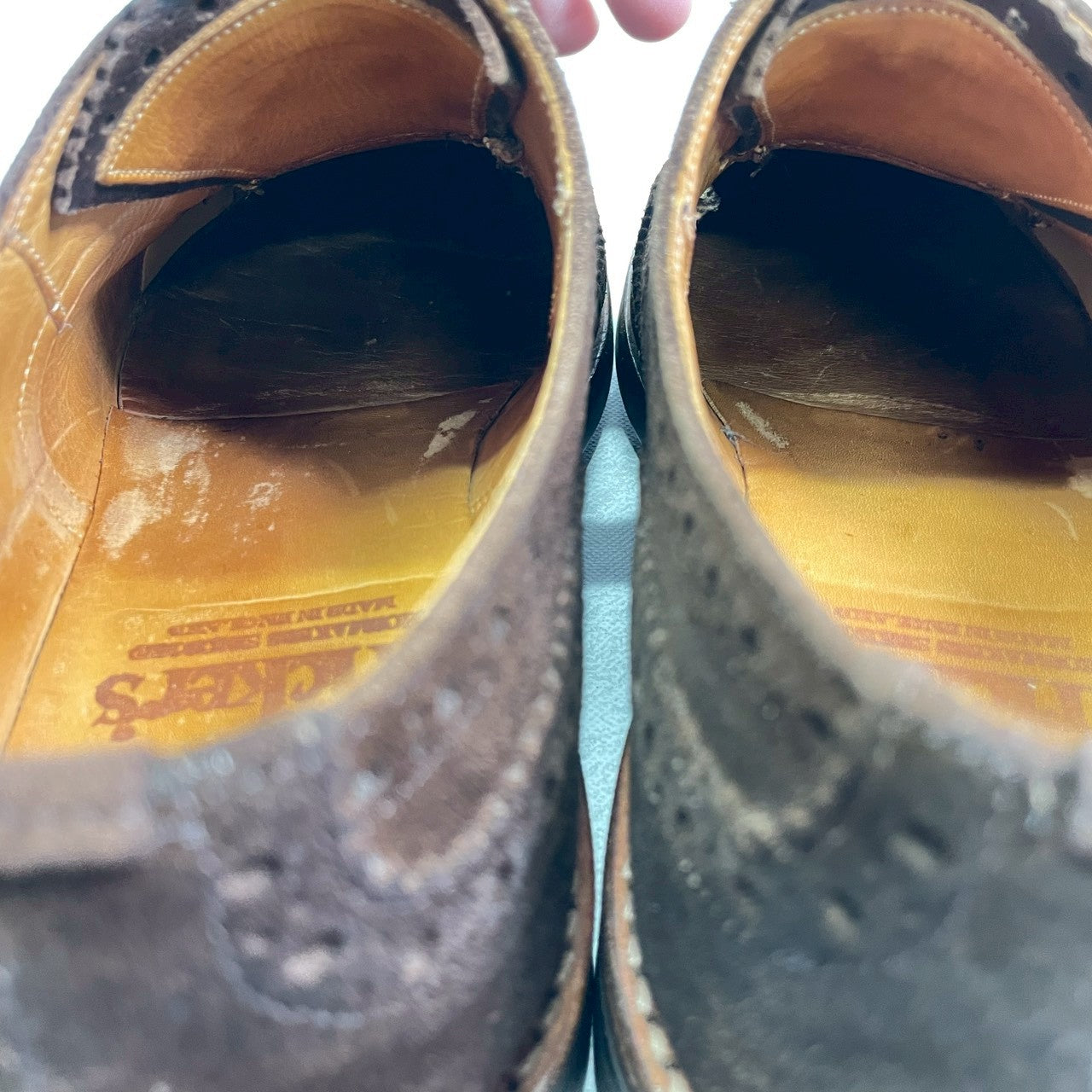 【良品】TRICKER’S トリッカーズ 7252 BOURTON バートン ウィング 外羽根 スエード リッジウェイ 茶 ブラウン UK7.5 / 7h-5 / 26cm【W3407】