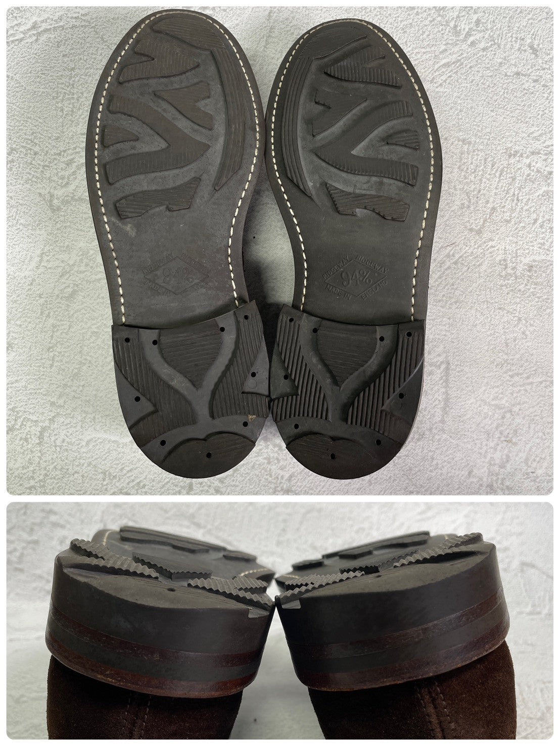 【良品】TRICKER’S トリッカーズ 7252 BOURTON バートン ウィング 外羽根 スエード リッジウェイ 茶 ブラウン UK7.5 / 7h-5 / 26cm【W3407】