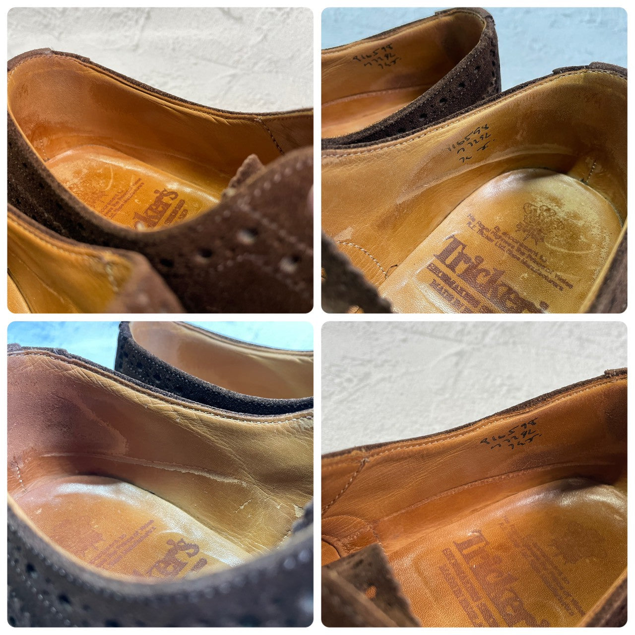 【良品】TRICKER’S トリッカーズ 7252 BOURTON バートン ウィング 外羽根 スエード リッジウェイ 茶 ブラウン UK7.5 / 7h-5 / 26cm【W3407】