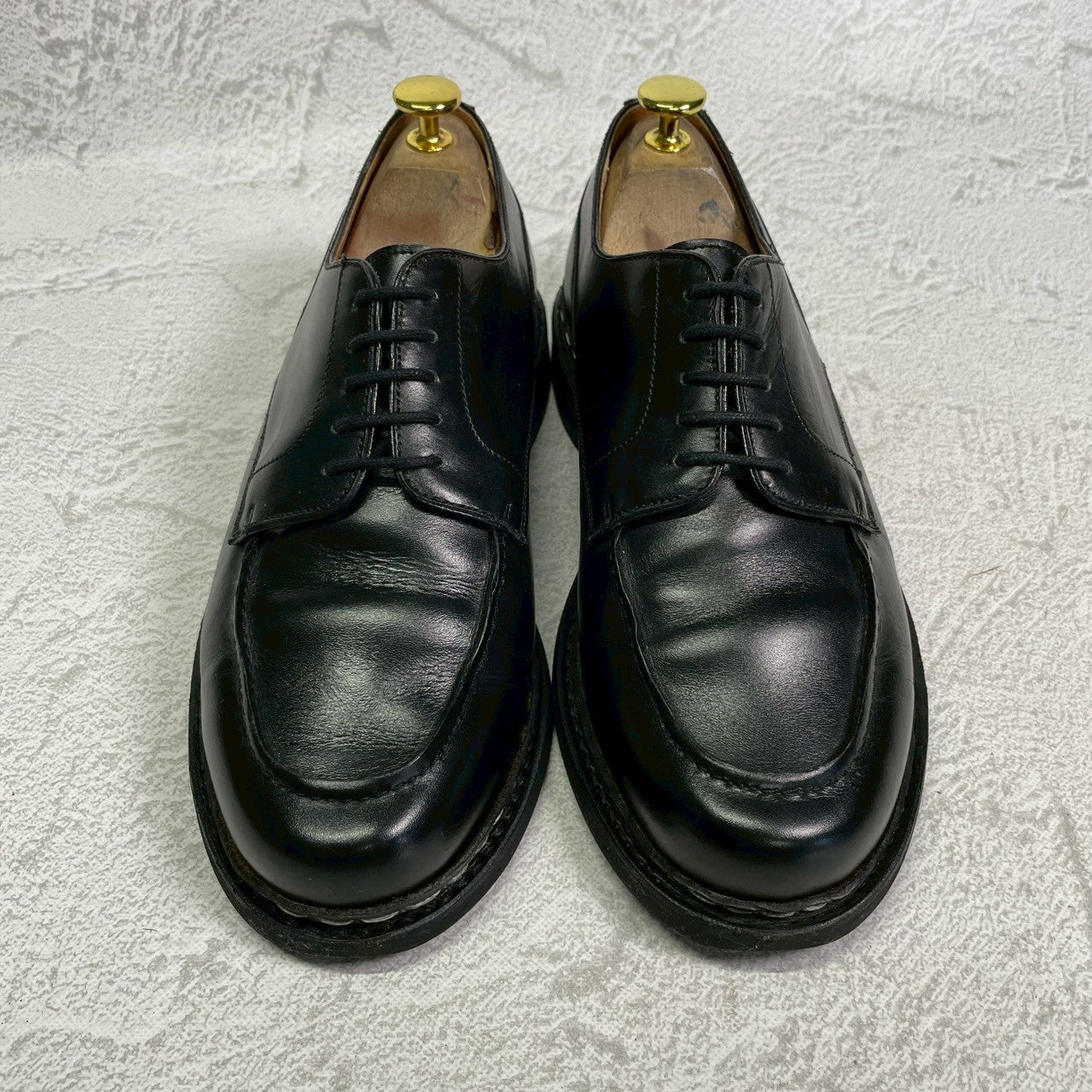 【良品】Berwick 1707 バーウィック 4477 Uチップ 外羽根 ダイナイトソール 黒 ブラック UK7 / 26cm【W3408】