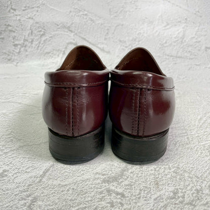 G.H.BASS ジーエイチバス WEEJUNS LOGAN ウィージャンズ ローガン コインローファー ハーフサドル 赤茶 バーガンディ US5.5 / 23.5cm相当【W3409】