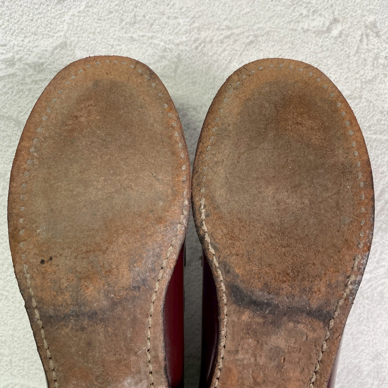 G.H.BASS ジーエイチバス WEEJUNS LOGAN ウィージャンズ ローガン コインローファー ハーフサドル 赤茶 バーガンディ US5.5 / 23.5cm相当【W3409】