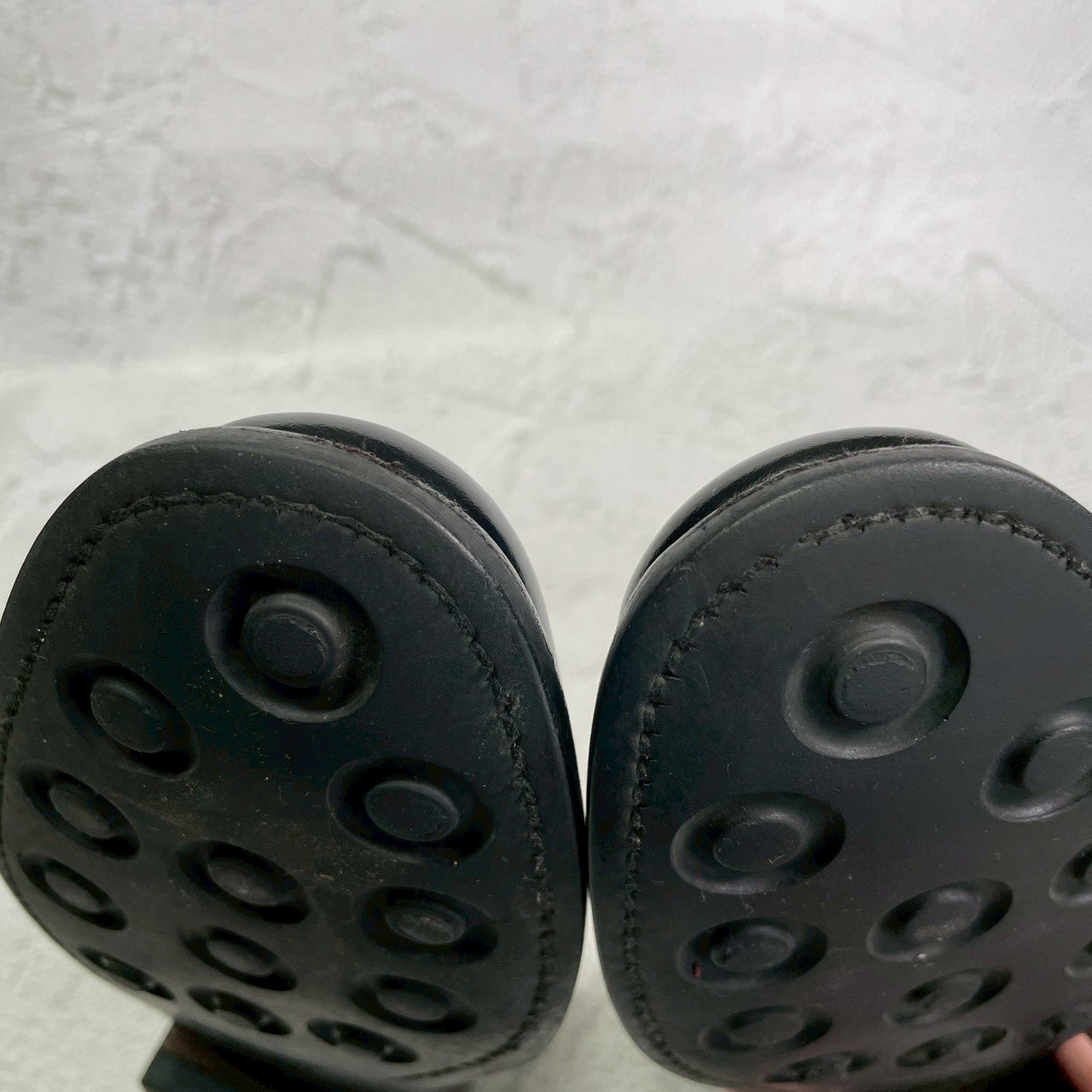 SANDERS サンダース スリッポン ローファー 黒 ブラック BLACK UK8相当 / 約27cm 【W3410】