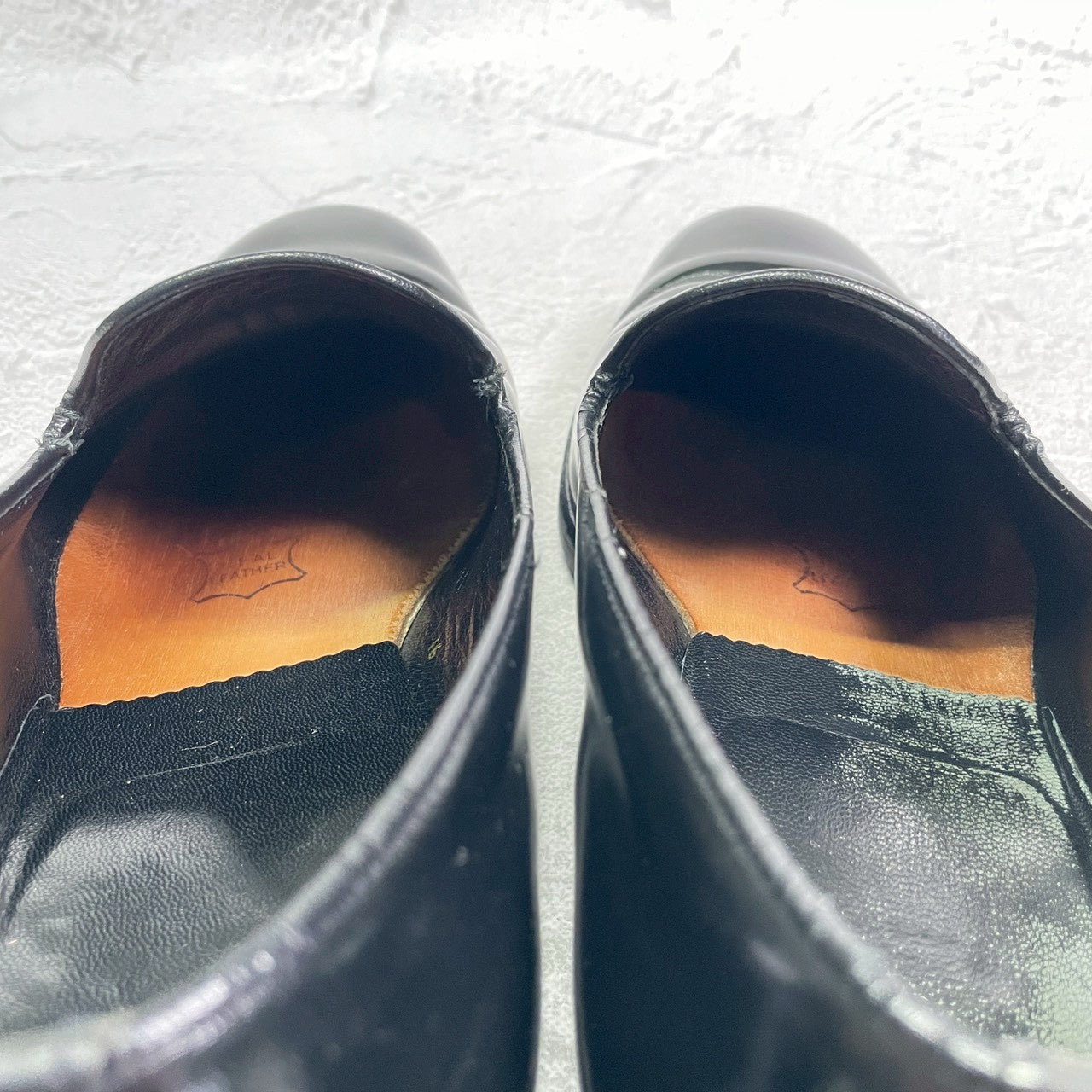 SANDERS サンダース スリッポン ローファー 黒 ブラック BLACK UK8相当 / 約27cm 【W3410】