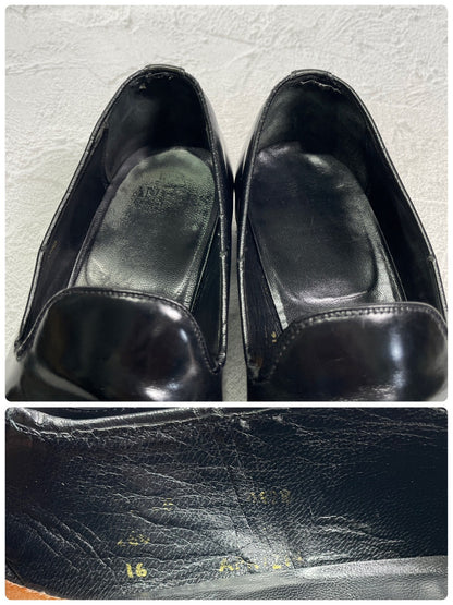 SANDERS サンダース スリッポン ローファー 黒 ブラック BLACK UK8相当 / 約27cm 【W3410】