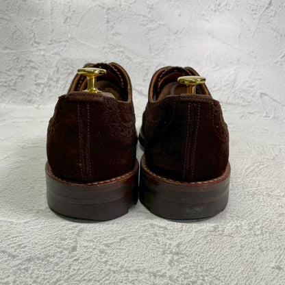 【良品】TRICKER’S トリッカーズ 7252 BOURTON バートン ウィング 外羽根 スエード リッジウェイ 茶 ブラウン UK7.5 / 7h-5 / 26cm【W3407】
