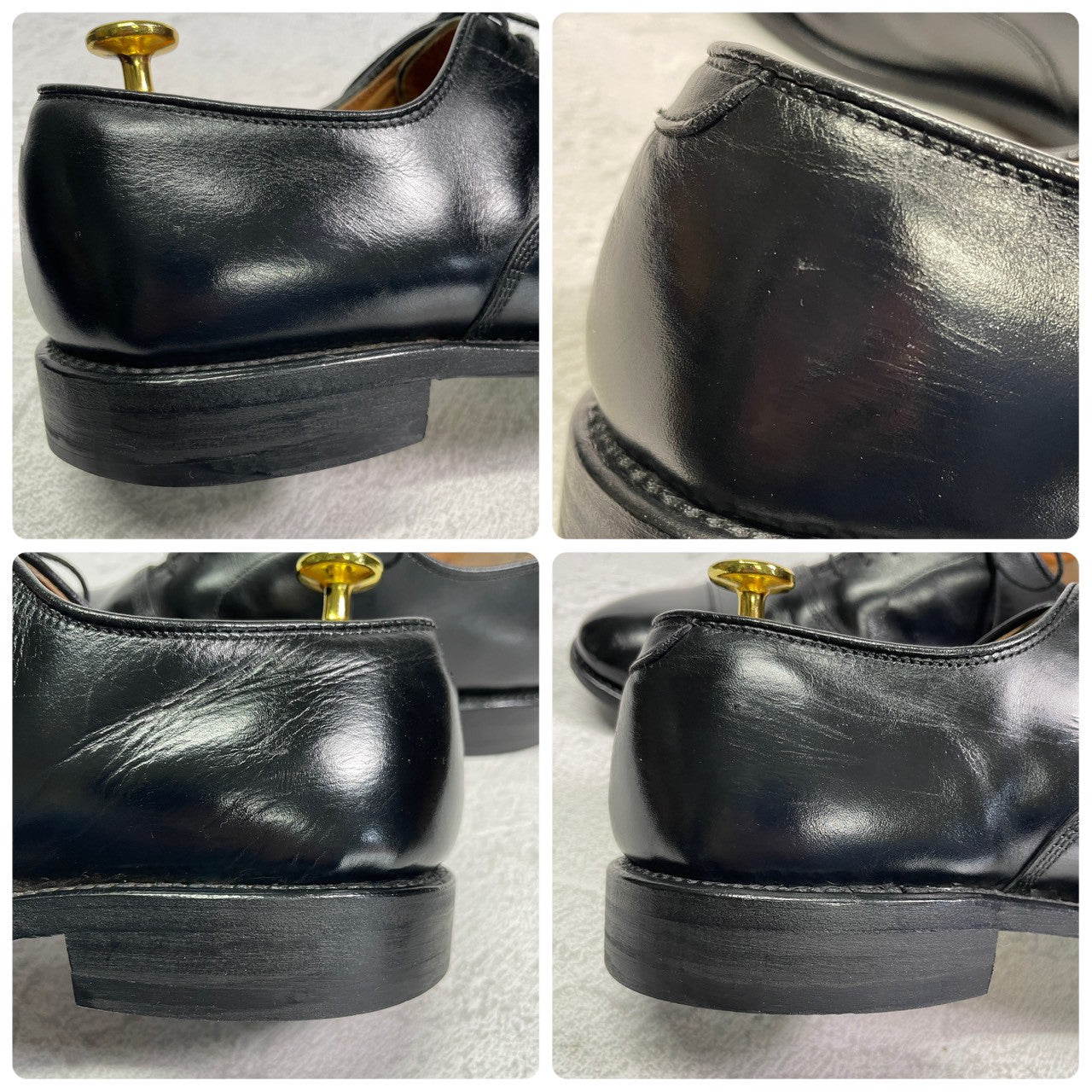 【ハーフラバー装着済み】Allen Edmonds アレンエドモンズ Park Avenue パークアベニュー ストレート 内羽根 6アイレット 黒 ブラック US8.5 / 26.5cm【W3411】