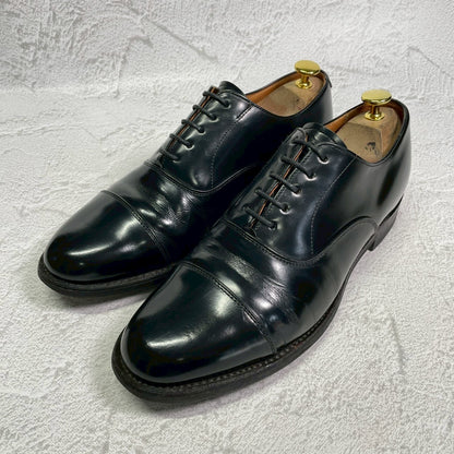 REGAL リーガル ストレートチップ 内羽根 ガラスレザー 黒 ブラック BLACK 26cm【W3412】