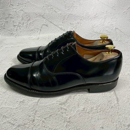 REGAL リーガル ストレートチップ 内羽根 ガラスレザー 黒 ブラック BLACK 26cm【W3412】