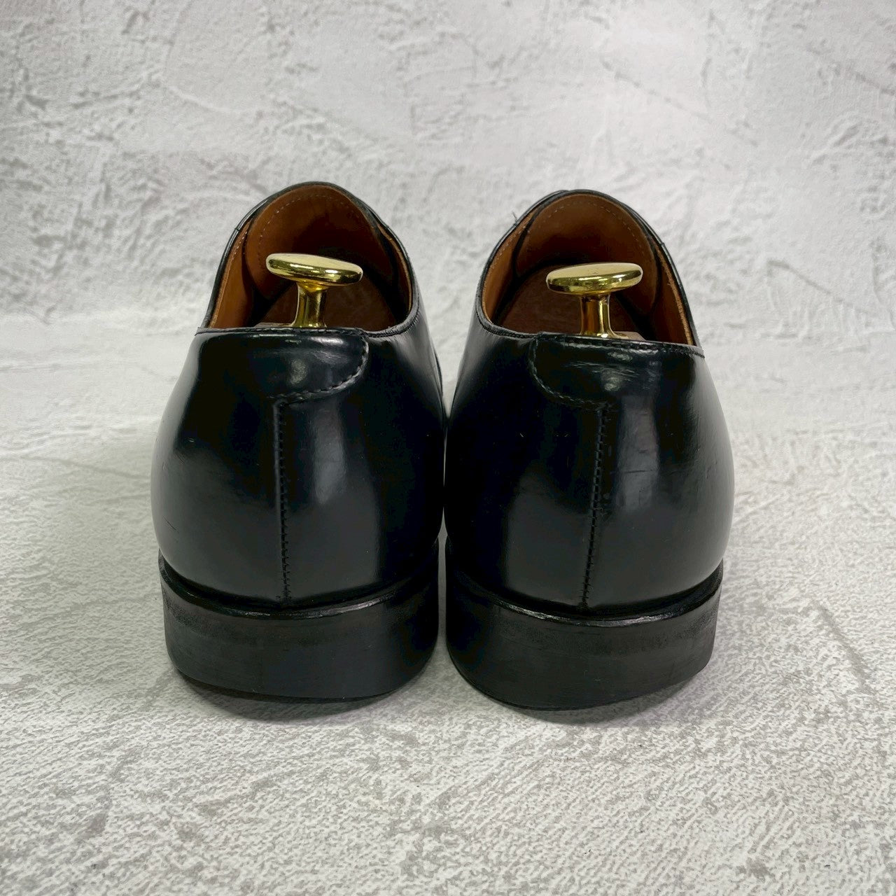 REGAL リーガル ストレートチップ 内羽根 ガラスレザー 黒 ブラック BLACK 26cm【W3412】