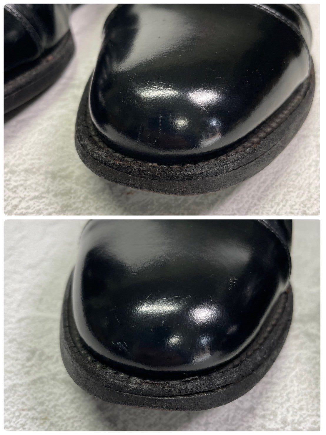 REGAL リーガル ストレートチップ 内羽根 ガラスレザー 黒 ブラック BLACK 26cm【W3412】