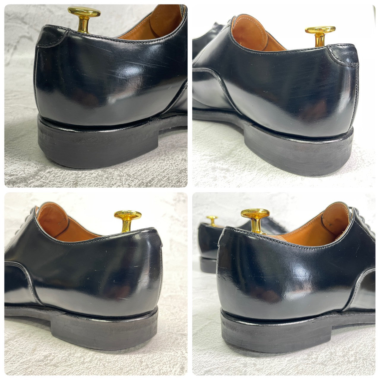 REGAL リーガル ストレートチップ 内羽根 ガラスレザー 黒 ブラック