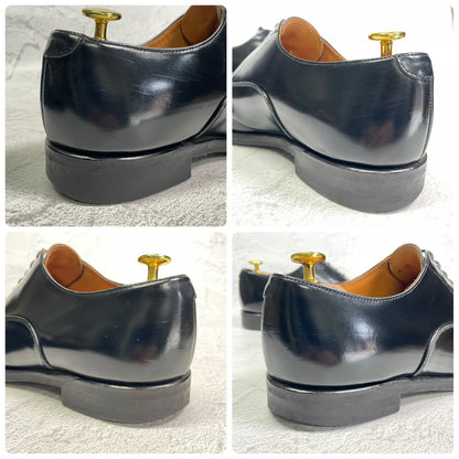 REGAL リーガル ストレートチップ 内羽根 ガラスレザー 黒 ブラック BLACK 26cm【W3412】