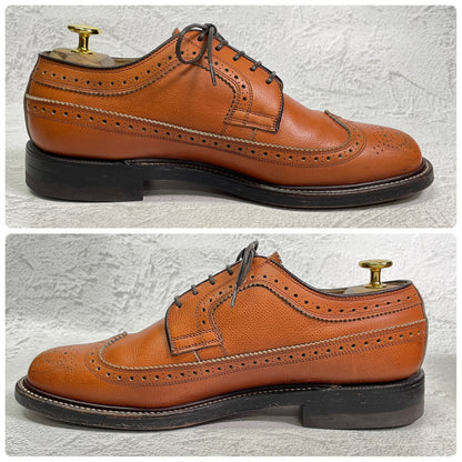 【良品】REGAL リーガル INPERIAL GRADE インペリアルグレード 2235 ロングウイング 外羽根 メダリオン フルブローグ 茶 ライトブラウン 25cm【W3413】