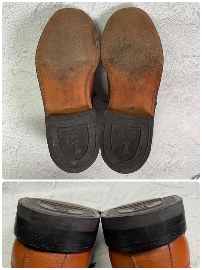 【良品】REGAL リーガル INPERIAL GRADE インペリアルグレード 2235 ロングウイング 外羽根 メダリオン フルブローグ 茶 ライトブラウン 25cm【W3413】