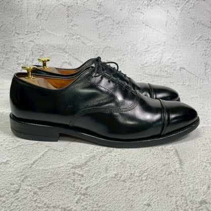 【ハーフラバー装着済み】Allen Edmonds アレンエドモンズ Park Avenue パークアベニュー ストレート 内羽根 6アイレット 黒 ブラック US8.5 / 26.5cm【W3411】