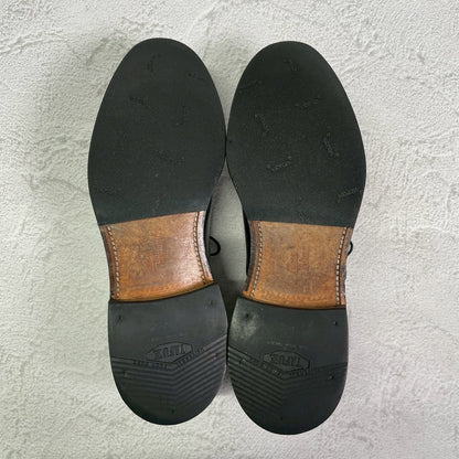 【ハーフラバー装着済み】Allen Edmonds アレンエドモンズ Park Avenue パークアベニュー ストレート 内羽根 6アイレット 黒 ブラック US8.5 / 26.5cm【W3411】