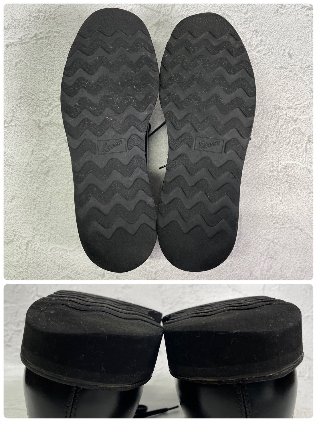 【美品】DANNER ダナー D910110 Postman Shoe ポストマンシューズ プレーン 外羽根 フラットソール 黒 ブラック US9 / 27.0cm【W3415】