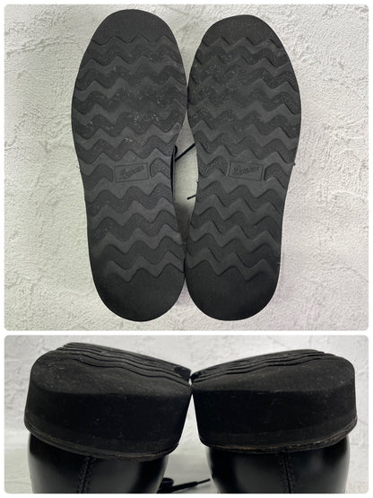 【美品】DANNER ダナー D910110 Postman Shoe ポストマンシューズ プレーン 外羽根 フラットソール 黒 ブラック US9 / 27.0cm【W3415】