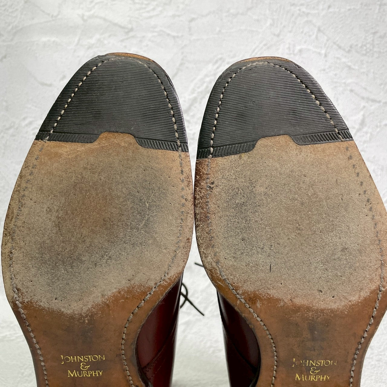 【良品】Johnston&Murphy ジョンストンアンドマーフィー Aristocraft アリストクラフト チャッカブーツ ジョージブーツ 3アイレット 茶 ブラウン US8 / 26cm【W3417】