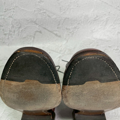 【良品】Johnston&Murphy ジョンストンアンドマーフィー Aristocraft アリストクラフト チャッカブーツ ジョージブーツ 3アイレット 茶 ブラウン US8 / 26cm【W3417】