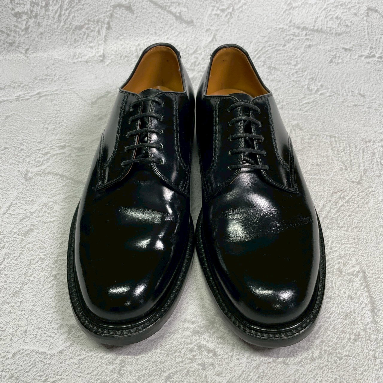 【美品】REGAL リーガル プレーン 外羽根 黒 ブラック BLACK 24cm EE【W3418】サービスシューズ