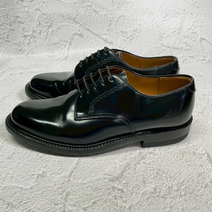 【美品】REGAL リーガル プレーン 外羽根 黒 ブラック BLACK 24cm EE【W3418】サービスシューズ