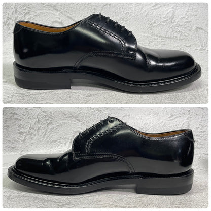 【美品】REGAL リーガル プレーン 外羽根 黒 ブラック BLACK 24cm EE【W3418】サービスシューズ