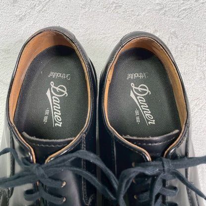 【美品】DANNER ダナー D910110 Postman Shoe ポストマンシューズ プレーン 外羽根 フラットソール 黒 ブラック US9 / 27.0cm【W3415】