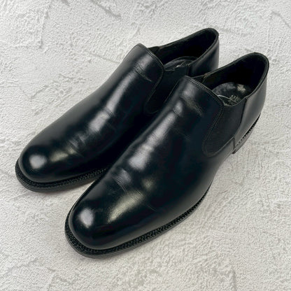 Excellent condition Church's Sidegoa semi-square plain low-top black sandals, size 80F, UK8, 26.5cm (W3419).