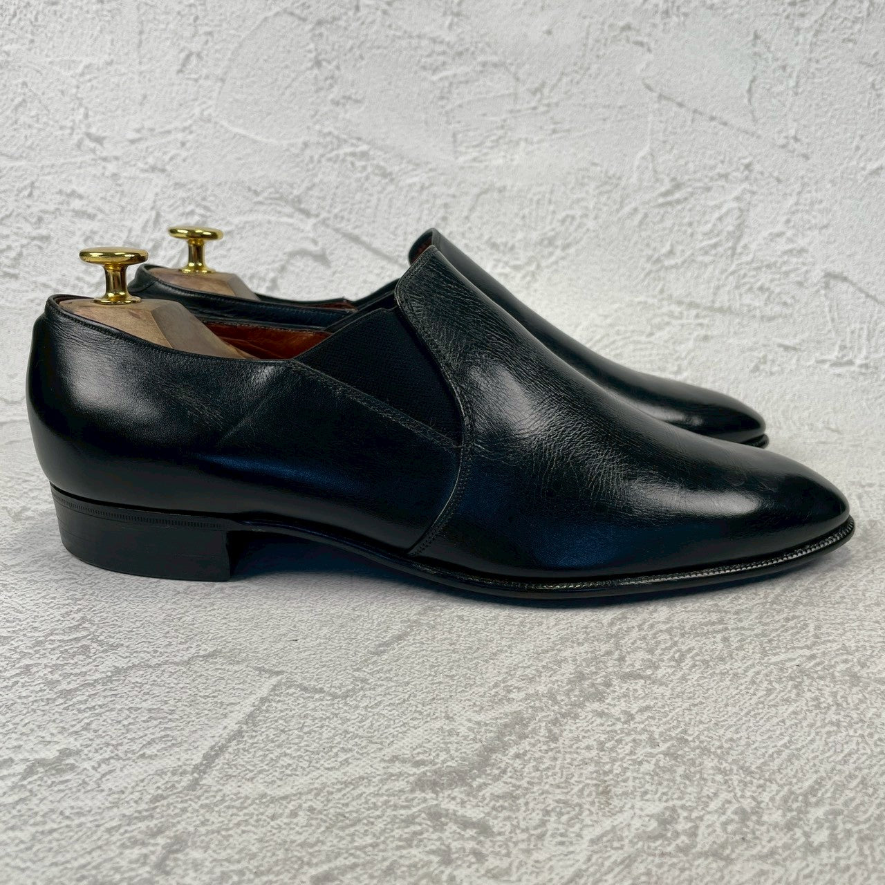 【良品】Crockett&Jones / クロケットアンドジョーンズ 60~70年代 WINSTON3 ウィンストン サイドエラスティック サイドゴア 黒 ブラック UK7.5 / 26.0cm【W3420】